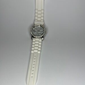 Chic Zebra Print Watch with Rhinestones